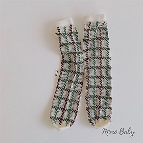 Tất lưới gối thêu hoa văn phong cách hàn quốc cho bé Mimo baby T22