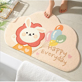 Mua Thảm (lau) chùi chân Lớn 50x80cm hình dáng Đám Mây  thảm cửa ra vào bằng sợi Lông Lên Mềm Mịn
