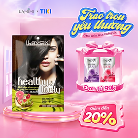 Gói Gội Phủ Bạc Lavox Healthy & Lively 30ml Đen - Lên Màu Tự Nhiên Tại Nhà Tiện Lợi Lamimi Chính Hãng