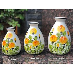 Mua Set 3 bình cắm hoa-trang trí decor. Gốm sứ Bát Tràng.