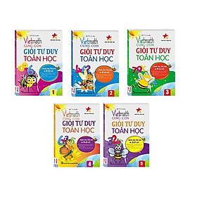 Combo - Vietmath Cùng Con Giỏi Tư Duy Toán Học (5 Tập) (Tặng Thêm Bút Hoạt Hình Cực Kute)