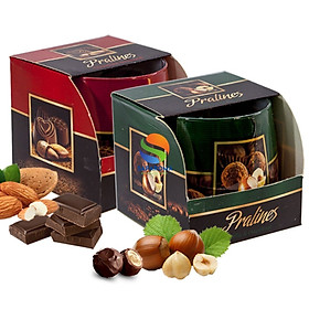 Combo 2 ly nến thơm tinh dầu Bartek Pralines 100g - sôcôla hạnh nhân, nến trang trí, thơm phòng, thư giãn, Hỗ trợ khử mùi