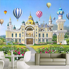 Mua Tranh dán tường 3d công chúa và lâu đài  - tranh dán tường cho be TB78
