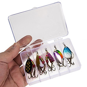 1 Box Freshwater Saltwater Fishing Spoon Silicone Lures Bait Wobbler Lures