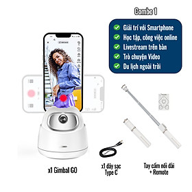 Mua Giá đỡ điện thoại xoay 360 tự động dõi theo chuyển động 2 trục  công nghệ AI không cần APP  không bluetooth  pin cao phiên bản GO  hàng chính hãng