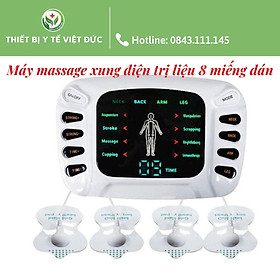 Máy Mát Xa Xung Điện, Máy Massage Trị Liệu 8 Miếng Dán