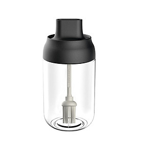 Hũ Thủy Tinh Đựng Gia Vị, Dầu Ăn, Mật Ong JIMMEAL 250ml Cao Cấp (Đen)
