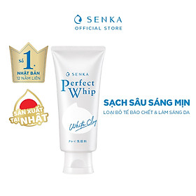 Sữa Rửa Mặt Tạo Bọt Senka Chiết Xuất Đất Sét Trắng Perfect White Clay 120g