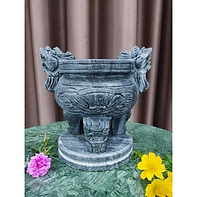 Mua lư hương đá đen cao 20cm