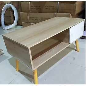 Mua Bàn trà sofa phòng khách chân gỗ mặt bàn chữ nhật có hộc để đồ  bàn gỗ cafe ngồi bệt