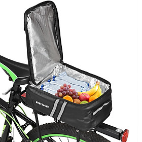 Bike Trunk Cooler Bag Water-resistant Bicycle Rear Rack Bag with Rain Cover Cycling Luggage Carrier Bag Pannier for Biking Commuting Camping Traveling