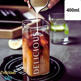 Ly thủy tinh Cốc thủy tinh vuông uống nước cà phê cao cấp dễ thương Ly cocktail cute uống trà sinh tố decor đẹp TiTiRoom