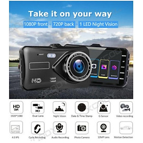 Mua Camera hành trình A6 170 độ WIDE-ANGLE 6G LENS CAR CAMERA màn hình LCD 4.0   Chất lượng hình ảnh 1080P