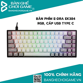 Bàn Phím Cơ chuyên GAME EDRA EK384 - Keycaps PBT - LED RGB - Hàng Chính Hãng