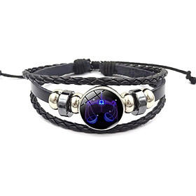 Constellation Bracelet Leather Bracelet Lucky 12 Kinds Hand Chain Bangle Lovers