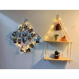 Mua Kệ Treo 1 Tầng/2 Tầng/ 3 Tầng Treo Tường Trang Trí Dây Thừng - 40 x 13cm