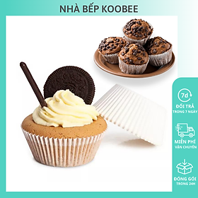Mua Set 100 giấy lót bánh cupcake  muffin  bánh bao  bánh trứng nướng - Ly khuôn cupcake giấy nến chống dính (NGẪU NHIÊN)