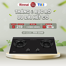 Mua Bếp gas âm đầu đốt trong Rinnai RVB-2i(AB) mặt bếp kính và kiềng bếp men - Hàng chính hãng.