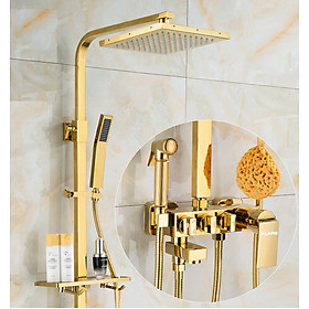 Mua Bộ Sen cây tắm đứng nóng lạnh Bộ Sen vòi tắm Chất Liệu Đồng Thau 4 chức năng Tcare - Hàng Chính Hãng