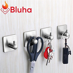 Combo 4 Móc Dán Tường Inox 304 Hình Trụ Vuông Cao Cấp Chống Gỉ Sét Siêu Bền Siêu Chịu Lực - Móc Treo Đồ Gia Đình Tiện Dụng