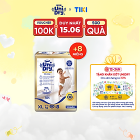 [Mẫu mới] Tã quần Unidry G3X Supreme siêu mỏng size XL - 60+8 miếng