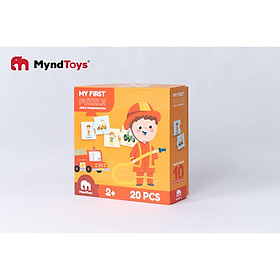 Đồ Chơi Xếp Hình MyndToys My First Puzzle - Jobs & Transportation (Chủ Đề Nghề Nghiệp) Dành Cho Bé Trên 2 Tuổi