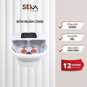 Bồn Ngâm Chân Massage Seka SK195 gấp gọn con lăn tự động, màn hình cảm ứng - Hàng Chính Hãng