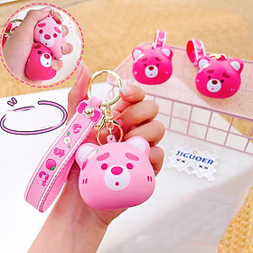 Móc Khóa Gấu Dâu Đàn Hồi Squishy Hottrend, Đeo Balo Túi Xách_ Hàng chính hãng