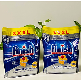 Combo 2 gói viên rửa bát finish quantum  60 viên dùng cho máy rửa bát