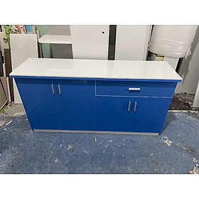 Mua Tủ Bếp Nhựa Đài Loan Cao 81cm Ngang 1m65 Không Bồn Màu Xanh Dương TB039