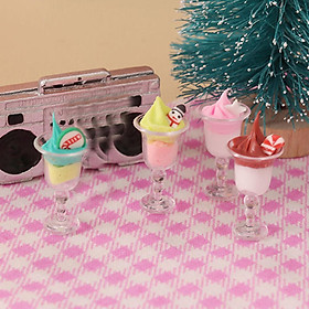 1/12 Scale Dollhouse Ice Cream Miniature Dollhouse Decoration Accessories
