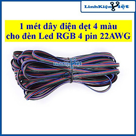 Dây Điện Dẹt 4 Màu Khác Nhau Cho Đèn LED RGB 4 pin 22AWG