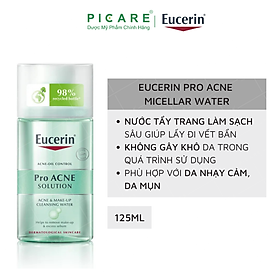 Nước Tẩy Trang Dành Cho Da Nhờn Mụn Eucerin Pro Acne Make Up Cleansing Water 125ml