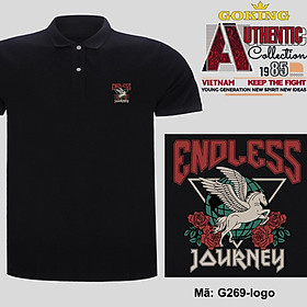 Endless Journey, mã logo.g269. Áo thun polo cổ bẻ cho nam nữ, form unisex. Áo phông cổ trụ hàng hiệu Goking, quà tặng cao cấp cho gia đình, cặp đôi, doanh nghiệp