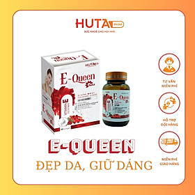 E-QUEEN Vitamin E đỏ 400mg (30 viên) giúp làm đẹp da.