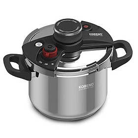 Nồi áp suất inox 304 KORENO thiết kế an toàn dung tích 5L,7L nấu bếp từ,bếp hồng ngoại, bếp ga hàng chính hãng
