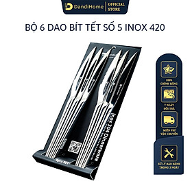 Mua Bộ 6 dao ăn bít tết inox DandiHome 2020 cao cấp  sang trọng  tinh tế