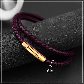Dây chuyền da xịn màu nâu loại to 6ly khóa vip đem lại đẳng cấp, phong độ cho người đeo