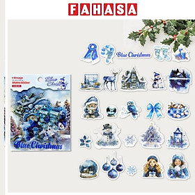 Bộ 25 Matte Sticker Blue Christmas - Teenage ES-01