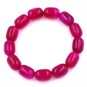 Vòng tay Lu Thống Thạch Anh Hồng Bầu size 10mm x 14mm - hợp mệnh Hỏa, mệnh Thổ