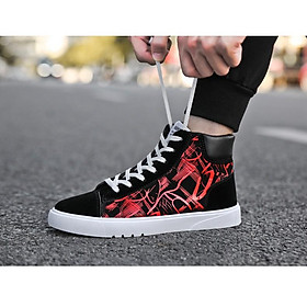 Giày sneaker cao cổ nam họa tiết độc đáo