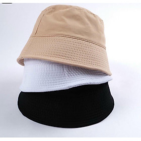 (NEW) Mũ vành, nón bucket trơn phối vải kaki cực đẹp Form chuẩn thời trang nữ (Ảnh thật)