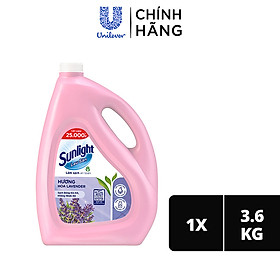 Nước lau sàn Sunlight Hoa Lavender Chai 3.6kg Tinh dầu Thảo mộc 100% Hương