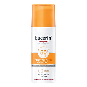 Kem Chống Nắng Làm Đều Màu Da Eucerin Sun Cream Face Tinted CC Cream SPF50+ (Tông Màu Da Tự Nhiên)