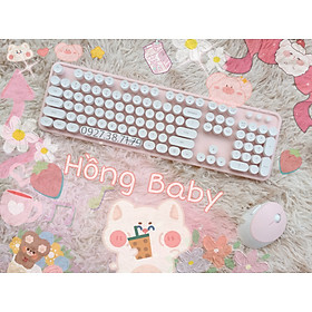 Bàn Phím Cơ Ipad | Top bán chạy Lazada Shopee Sendo Tiki 36 Combo bàn phím giả cơ và chuột không dây MoFii Sweet - MoFii N720 - Dùg cho Máy tính bàn PC, Laptop, Tivi, Điện thoại, iPad, iPhone - Hàng chính hãng