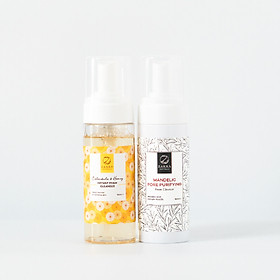 Bộ Đôi Zakka Naturals Sữa Rửa Mặt Mandelic 185ml và Sữa Rửa Mặt Hoa Cúc 185g Hỗ Trợ Làm Sạch Dịu Nhẹ và Giúp Da Sáng Mịn Hơn Sau Khi Rửa