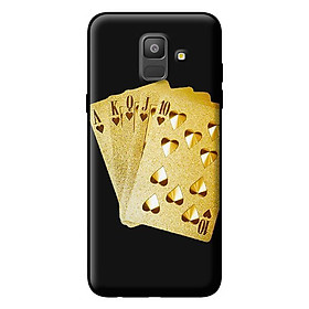 Ốp lưng cho Samsung Galaxy A6 2018 nền đen ách 3 - Hàng chính hãng