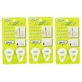 Mua Combo 03 Set móc treo đa năng Inomata có núm hít chân không (02 chiếc/Set) - Nội địa Nhật Bản