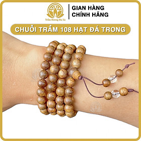 Vòng tay chuỗi tràng 108 hạt phong thủy trầm hương HÀ XÁ vòng đeo tay nam nữ may mắn tài lộc