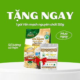 Ngũ Cốc Yến Mạch Hạnh Nhân Hạt Chia Xuân An [ít đường] Túi 400G {25g*16 gói}(Tặng Kèm 1 Túi Yến Mạch 150G)